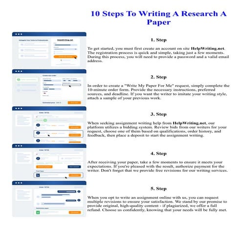 10 Steps To Writing A Research A Paper. Online assignment writing service.