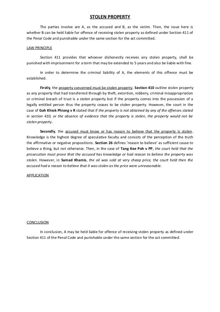 (10) stolen property