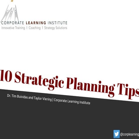 10 Strategic Planning Tips