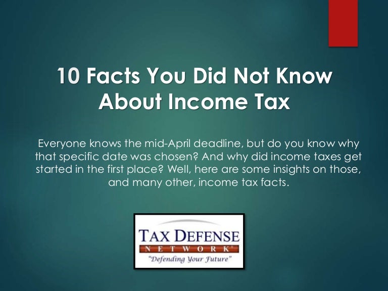 10 Stunning facts about Tax