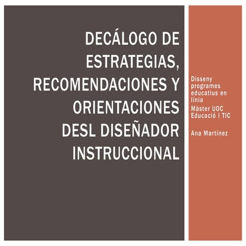 10 sugerencias del diseñador instruccional