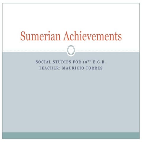 10 sumerian achievements