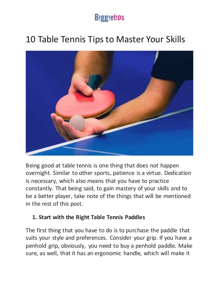 table tennis tips