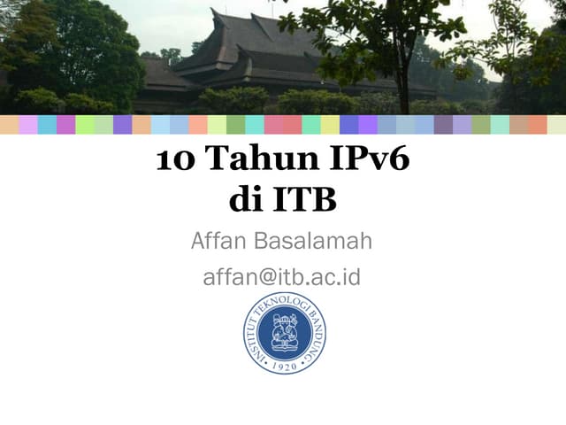 10 Tahun IPv6 di ITB