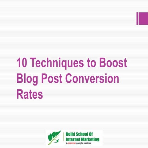 10 techniques to boost blog post conversion rates