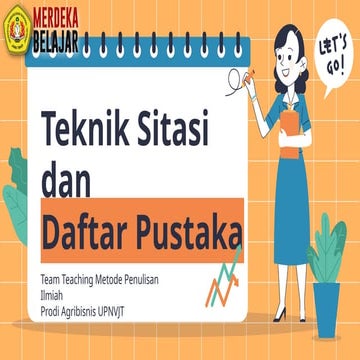 Teknik Sitasi dan Daftar Pustaka: Panduan Lengkap Penulisan Ilmiah | PPTX