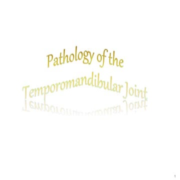 Lecture 10 temporomandibular joint