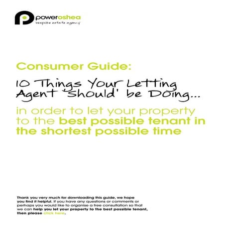 10 things your letting agent 'should' be doing