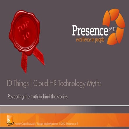 10 Things | Cloud HR Technology Myths