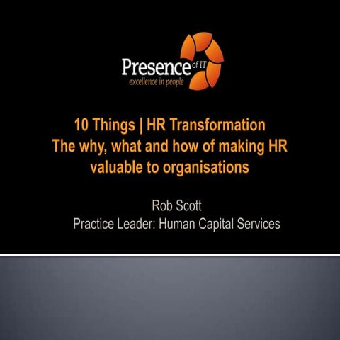 10 things HR transformation   