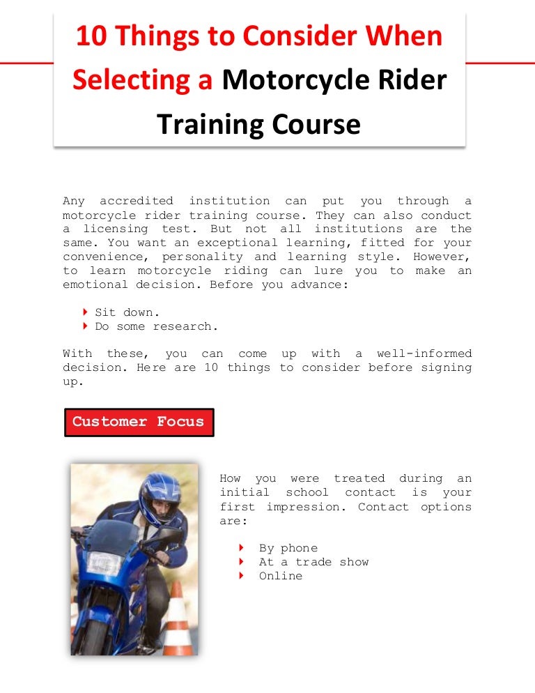 motorcycle rider training near me