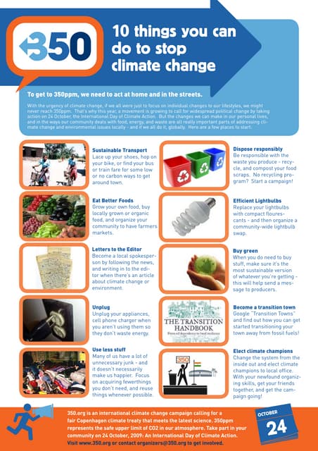 10 things to fight climate change