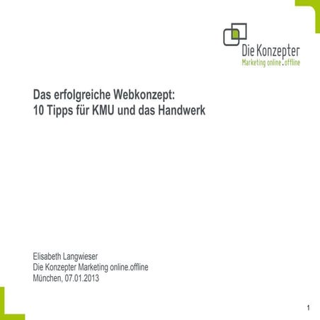 10 Tipps für ein erfolgreiches Webkonzept