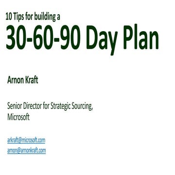 10 tips for building a 30 60-90 plan