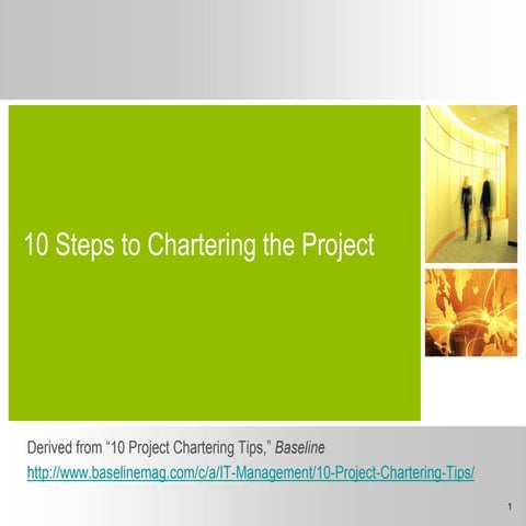 10 tips for Chartering a Project