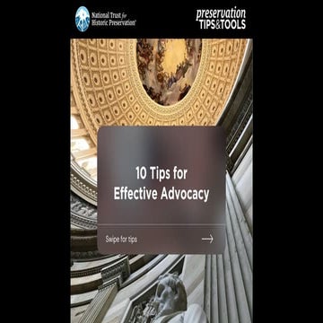 10 Tips for Effective Preservation Advocacy