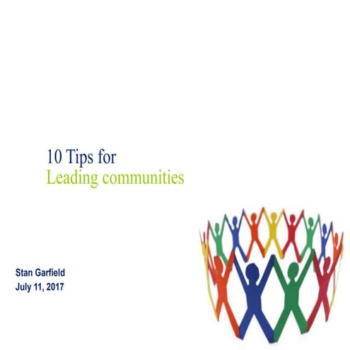 10 Tips for Leading Communities