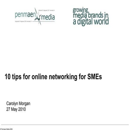10 tips for online networking for smes