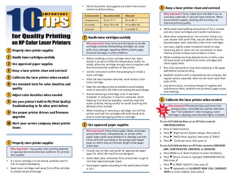 10 Tips For Quality Printing On Hp Color Laser Printers