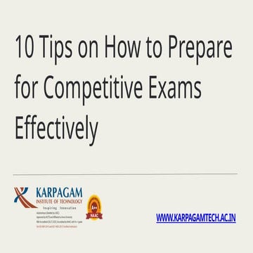 10 Tips on How to Prepare for Competitive Exams Effectively.pptx