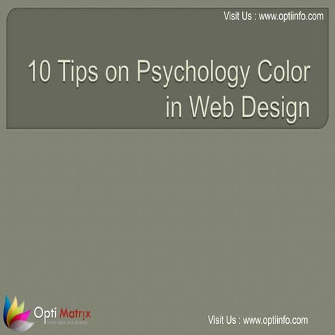 10 tips on psychology color in web