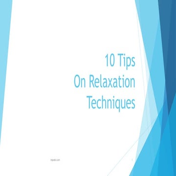 Relaxation Techniques | PPT
