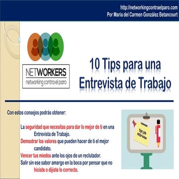 10 tips para una entrevista de trabajo