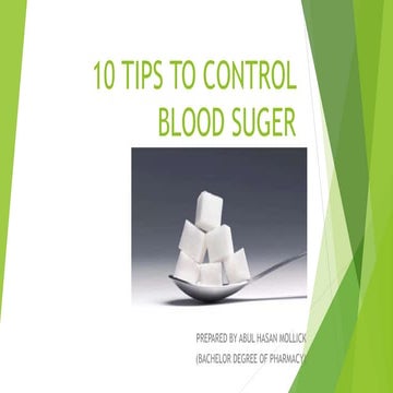 10 tips to control blood suger