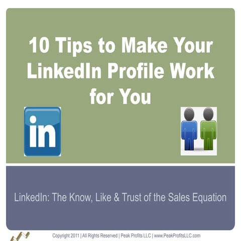 10 tips to make your linked in profile work for you