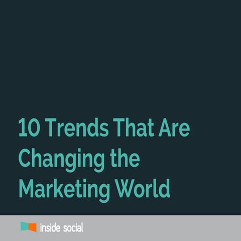 11 Trends That Are Changing the Marketing World