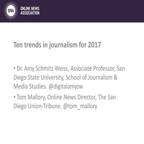 10 trends in journalism for 2017