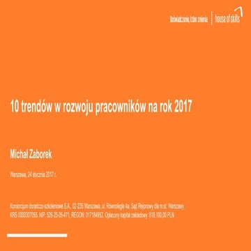 10 trendów w rozwoju pracowników na rok 2017