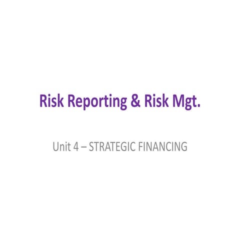 CF_8 UNIT4 Risk Reporting & Risk Mgt