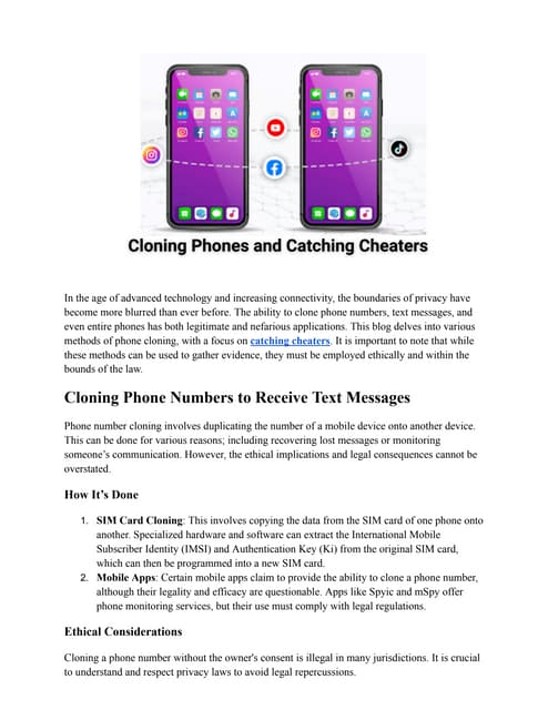 Phone access, monitor, and clone process | PDF