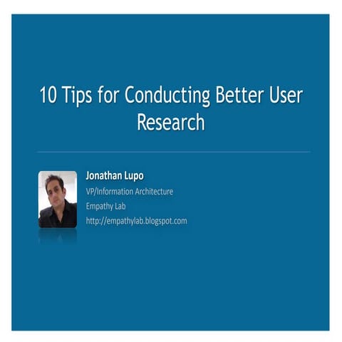 10 user research_tips