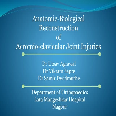 Anotomic-Biological Reconstruction of Acromio-Clavicular Joint Injuries-Dr. U...
