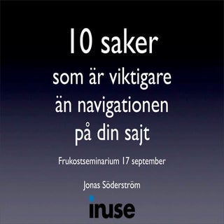 10 saker som är viktigare än naviga...