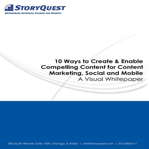 10 Ways to Create and Enable Compelling B2B Content