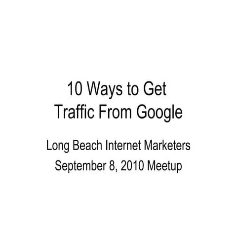 Social Media Tactics to Drive Traffic to Your eCommerce Website | PDF