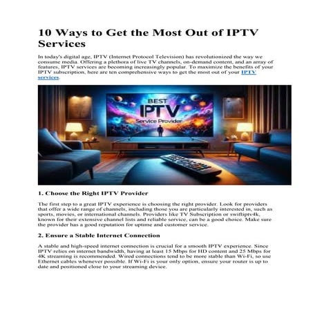10 Ways to Get the Most Out of IPTV Services.pdf