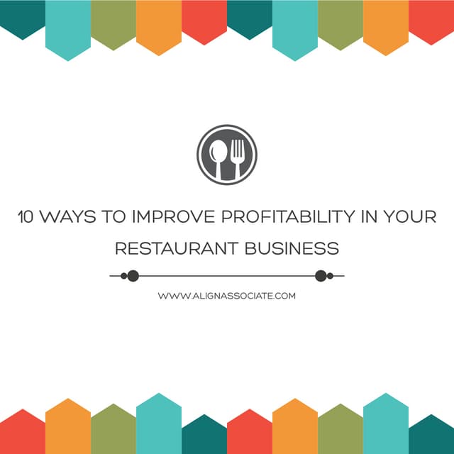 Improve Profitability in Your Restaurant Business