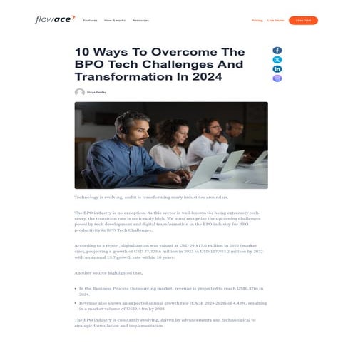 10 Ways To Overcome The BPO Tech Challenges And Transformation In 2024.pdf