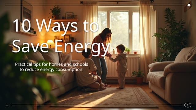 10 Ways to Save Energy. education purpose