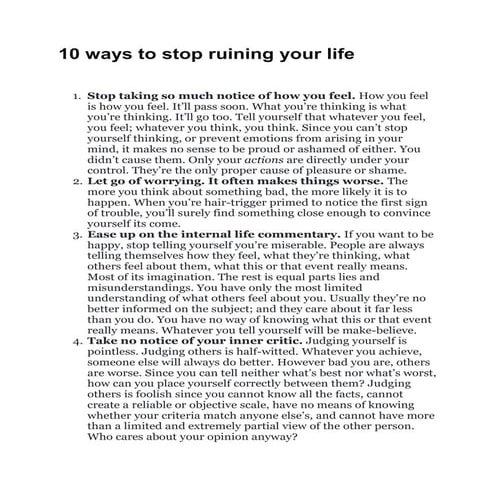 10 Signs of a weak minded-person. | DOCX