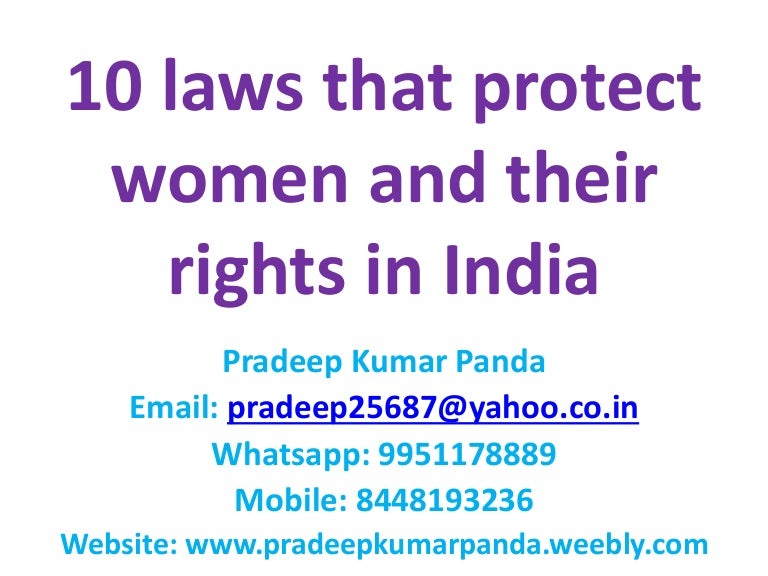 10 laws that protect women and their rights in India