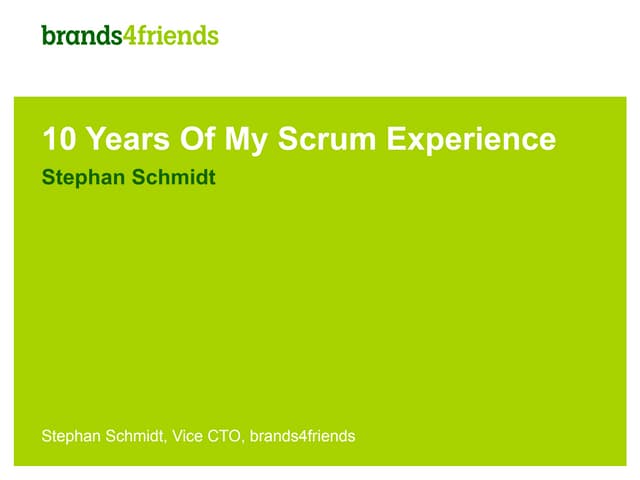 10 Years of My Scrum Experience