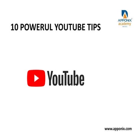 10 youtube tips