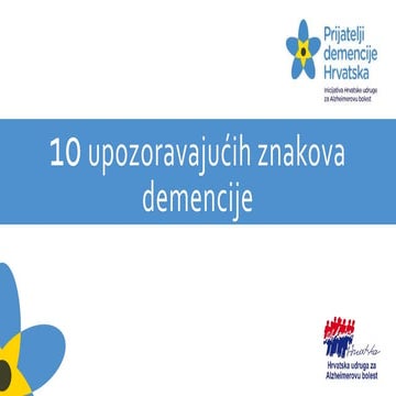 10 Znakova Demencije Pptx