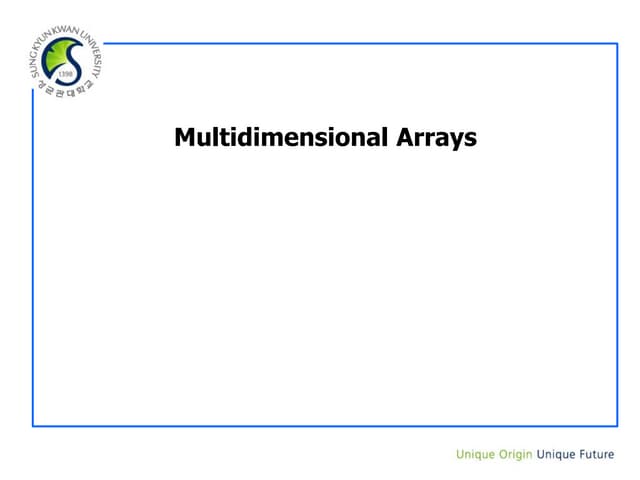 11 1. multi-dimensional array eng