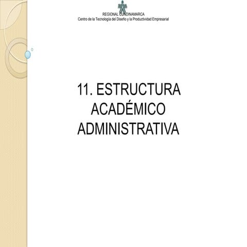 11 ESTRUCTURA ACADÉMICO ADMINISTRATIVA